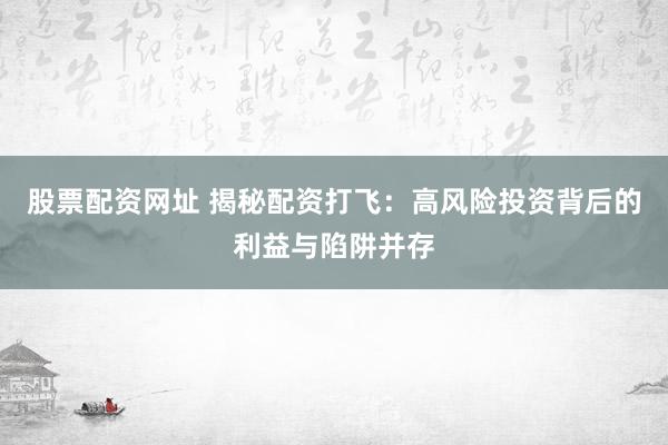 股票配资网址 揭秘配资打飞：高风险投资背后的利益与陷阱并存