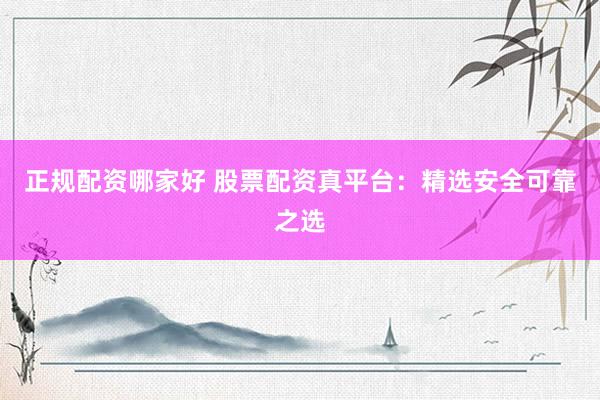 正规配资哪家好 股票配资真平台：精选安全可靠之选