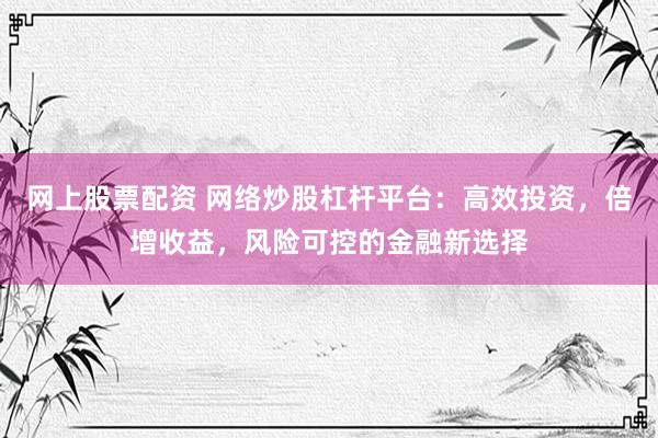 网上股票配资 网络炒股杠杆平台：高效投资，倍增收益，风险可控的金融新选择