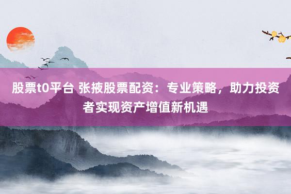 股票t0平台 张掖股票配资：专业策略，助力投资者实现资产增值新机遇