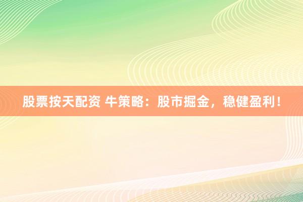 股票按天配资 牛策略：股市掘金，稳健盈利！